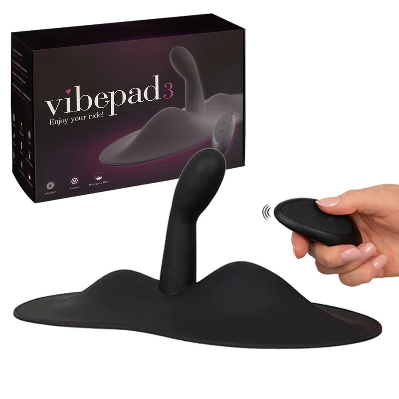 VibePad 3 Remote Controlled Grinding Pad with Curved Dildo Sex Toy