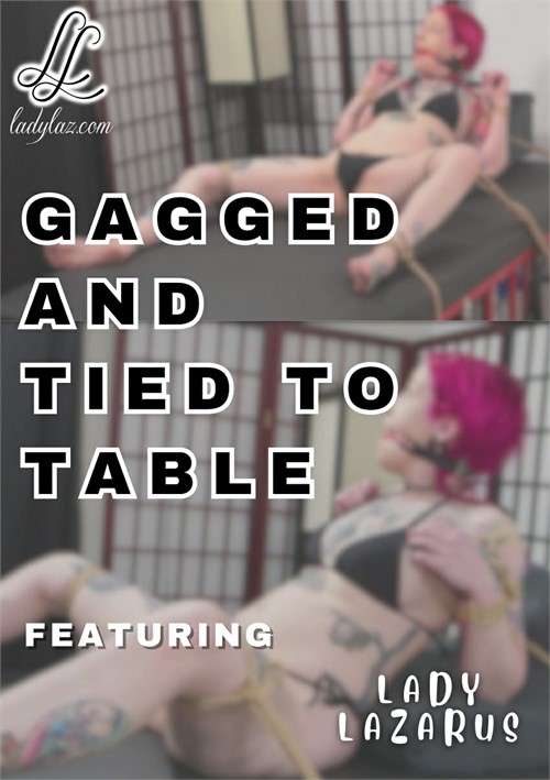 Gagged and Tied to Table Image