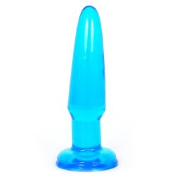 Basix 3.5" Beginner's Butt Plug - Blue Sex Toy Basix 3.5" Beginner's Butt Plug - Blue Sex Toy