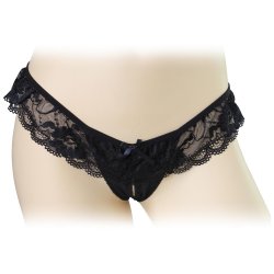 Lovelife: Crotchless Lace Boyshort - S/M Sex Toy Lovelife: Crotchless Lace Boyshort - S/M Sex Toy