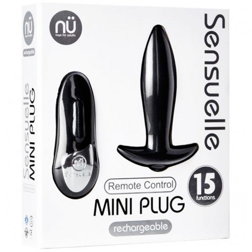 Sensuelle Remote Control Mini Waterproof Buttplug Black Sex Toys At Adult Empire