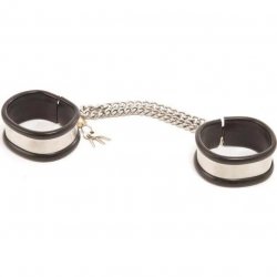 Rapture: Steel Band Ankle Cuff Shackles - Large Sex Toy Rapture: Steel Band Ankle Cuff Shackles - Large Sex Toy