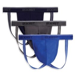 2XIST: Jock Strap 3 Pack - Size XL - Eclipse/Lead/Blue 2XIST: Jock Strap 3 Pack - Size XL - Eclipse/Lead/Blue Boxcover