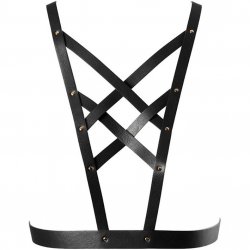 Bijoux Indiscrets: Maze Cross Cleavage Harness - Black Bijoux Indiscrets: Maze Cross Cleavage Harness - Black Boxcover