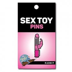 Wood Rocket Soft Enamel Pin - Pink Rabbit Vibe Wood Rocket Soft Enamel Pin - Pink Rabbit Vibe Boxcover