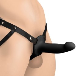 Size Matters: 2" Smooth Hollow Silicone Penis Sheath - Black Boxcover