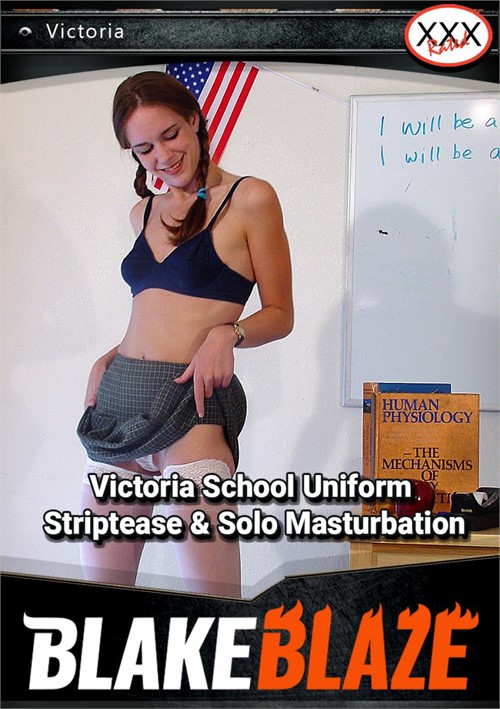 Victoria School Uniform Striptease &amp; Solo Masturbation