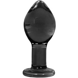 Crystal Premium Glass - Large Plug - Charcoal Sex Toy Crystal Premium Glass - Large Plug - Charcoal Sex Toy
