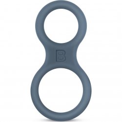 Boners: Silicone Cock Ring And Ball Stretcher - Grey Sex Toy Boners: Silicone Cock Ring And Ball Stretcher - Grey Sex Toy