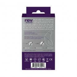 Rev Rechargeable Vibrating C-Ring - Black