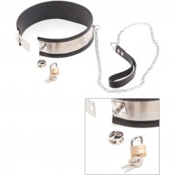 Rapture: Steel Band Leashed Collar - Large Sex Toy Rapture: Steel Band Leashed Collar - Large Sex Toy