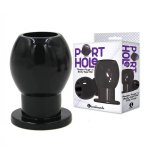 Port Hole Large Hollow Peeker Plug - Black Sex Toy