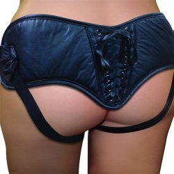 Plus Size Adjustable Strap-On - Black Corsette Plus Size Adjustable Strap-On - Black Corsette Boxcover