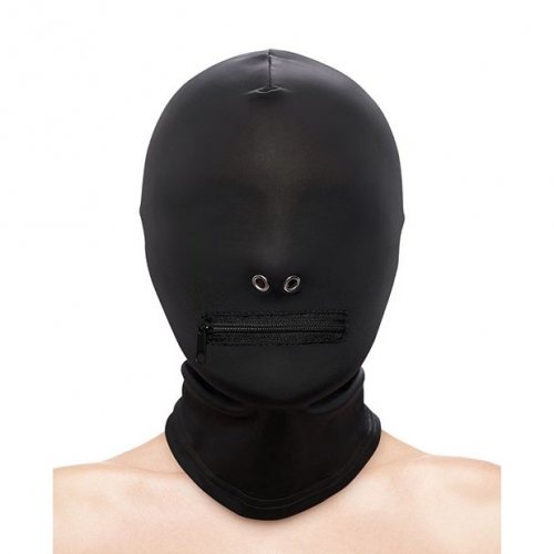 Taboo Zippered Mouth Hood - Black Sex Toys | Popporn
