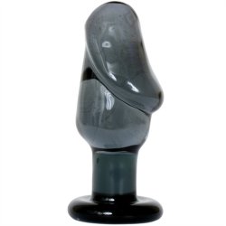 Helmet Head: Premium Glass Plug - XL - 5" Black Sex Toy Helmet Head: Premium Glass Plug - XL - 5" Black Sex Toy