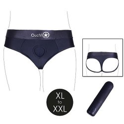 Vibrating Strap-on Thong with Removable Butt Straps - XL/XXL Vibrating Strap-on Thong with Removable Butt Straps - XL/XXL Boxcover