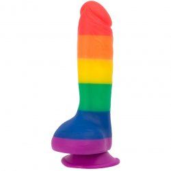 Addiction: Justin 8" Rainbow Silicone Dildo with Suction Cup Sex Toy Addiction: Justin 8" Rainbow Silicone Dildo with Suction Cup Sex Toy