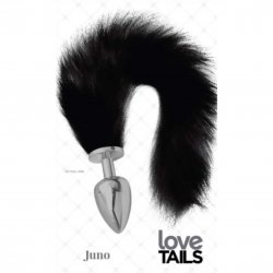 Love Tails: Juno Silver Plug with Long BlackTail - Large Love Tails: Juno Silver Plug with Long BlackTail - Large Boxcover