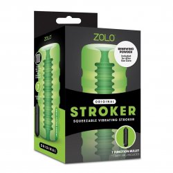 Zolo Original Stroker - Squeezable Vibrating Stroker - Green Zolo Original Stroker - Squeezable Vibrating Stroker - Green Boxcover