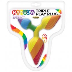 Rainbow Triple Play Butt Plug Rainbow Triple Play Butt Plug Boxcover