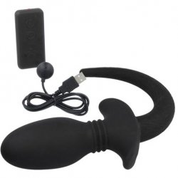 Titus Pro Vibrating Pup Tail Butt Plug - Medium Sex Toy Titus Pro Vibrating Pup Tail Butt Plug - Medium Sex Toy
