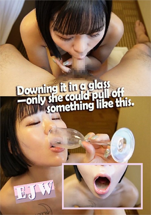 Downing it in a glass, only she could pull off something like this