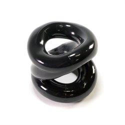 Oxballs Z-Balls Ball Stretcher and Cockring - Black Sex Toy Oxballs Z-Balls Ball Stretcher and Cockring - Black Sex Toy