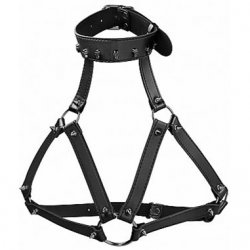 Shots Ouch!: Skulls and Bones - Harness with Skulls & Spikes - Black Shots Ouch!: Skulls and Bones - Harness with Skulls & Spikes - Black Boxcover