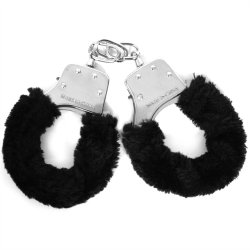 Sex & Mischief: Furry Handcuffs - Black Sex Toy