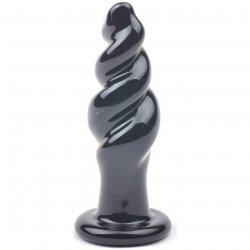 Glass Anal Plug - Twist & Shout - Black Glass Anal Plug - Twist & Shout - Black Boxcover