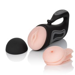 Optimum Power Grip-N-Stroke Vibrating Masturbator Optimum Power Grip-N-Stroke Vibrating Masturbator Boxcover