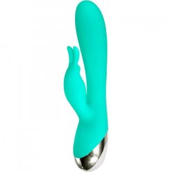 Adam & Eve Silicone Rechargeable Bunny - Teal Adam & Eve Silicone Rechargeable Bunny - Teal Boxcover