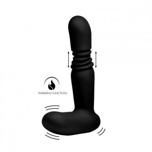 Under Control Thrusting and Heating Anal Plug With Remote Control - Black