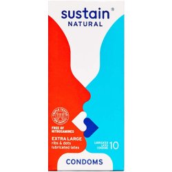 Sustain Natural Extra Large Condoms - 10pk Sustain Natural Extra Large Condoms - 10pk Boxcover