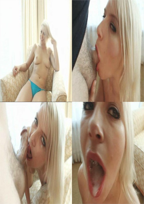 Perfect Bikini Body Annika Blonde Teen Tits Handjob Blowjob and Deepthroat with Cum in Mouth Happy End