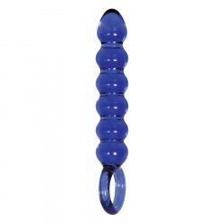 Adam & Eve Cobalt Beaded Glass Dildo - Blue Adam & Eve Cobalt Beaded Glass Dildo - Blue Boxcover