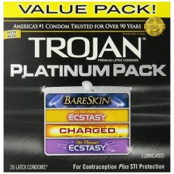 Trojan Platinum Pack Latex Condoms - 26 pk Trojan Platinum Pack Latex Condoms - 26 pk Boxcover