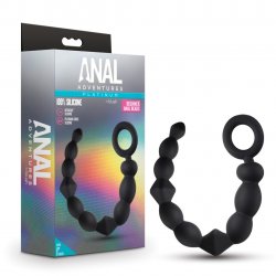 Anal Adventures Platinum Silicone Beginner Anal Beads - Black Boxcover