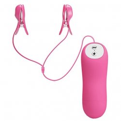 Romantic Wave Electro Shock Vibrating Nipple Clamps - Rose Romantic Wave Electro Shock Vibrating Nipple Clamps - Rose Boxcover