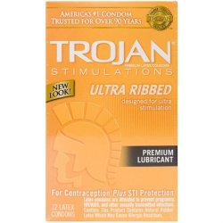 Trojan Ultra Ribbed Lubricant - 12 Pack Trojan Ultra Ribbed Lubricant - 12 Pack Boxcover