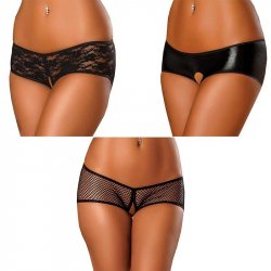 Exposed: Split Back Crotchless Boy Short 3 Pack - L/XL Exposed: Split Back Crotchless Boy Short 3 Pack - L/XL Boxcover