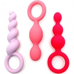 Satisfyer Silicone Anal Plug 3-piece Set - Asst Colors Satisfyer Silicone Anal Plug 3-piece Set - Asst Colors Boxcover