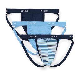2XIST Micro Speed Dri Jock Strap 3 Pack - Navy/Sunset Stripe/Alaskan Blue - Large Sex Toy 2XIST Micro Speed Dri Jock Strap 3 Pack - Navy/Sunset Stripe/Alaskan Blue - Large Sex Toy