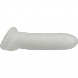 Perfect Fit: Fat Boy Original Large Extender - Frosted Clear Sex Toy Perfect Fit: Fat Boy Original Large Extender - Frosted Clear Sex Toy