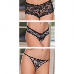Exposed - Crossdye Lace 3 Pack - Black - S/M Exposed - Crossdye Lace 3 Pack - Black - S/M Boxcover