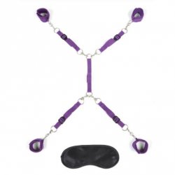 Lux Fetish 7 Piece Bed Spreader Restraint System - Purple Lux Fetish 7 Piece Bed Spreader Restraint System - Purple Boxcover
