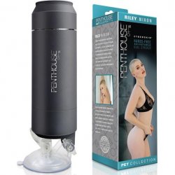 Penthouse Pet CyberSkin Hands Free Adjustable Dual Stroker - Riley Nixon Penthouse Pet CyberSkin Hands Free Adjustable Dual Stroker - Riley Nixon Boxcover