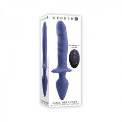 Gender X Dual Defender Remote Controlled Dual-Ended Vibrating Dildo and Plug Boxcover