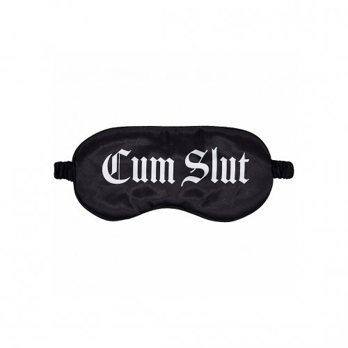 Ouch! Cum Slut Satin Blindfold Mask - Black | Sex Toys & Adult Novelties @ Fetish Movies Ouch! Cum Slut Satin Blindfold Mask - Black | Sex Toys & Adult Novelties @ Fetish Movies