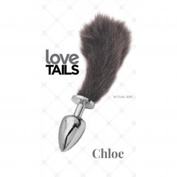 Love Tails: Chloe Silver Plug with Short Black Tail - Small Love Tails: Chloe Silver Plug with Short Black Tail - Small Boxcover